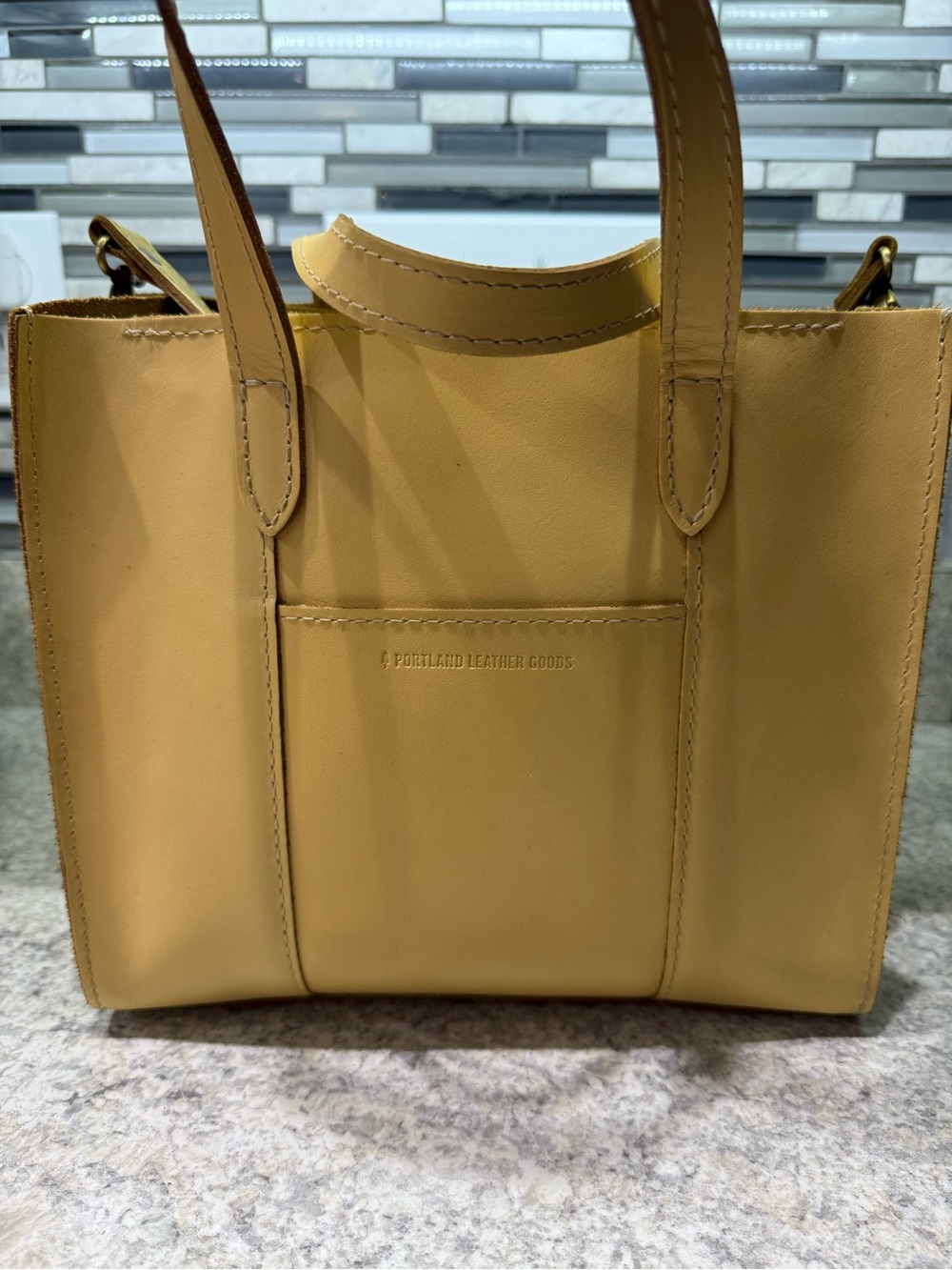 Portland Leather Banana Stand classic zip Lola Leather Tote Bag